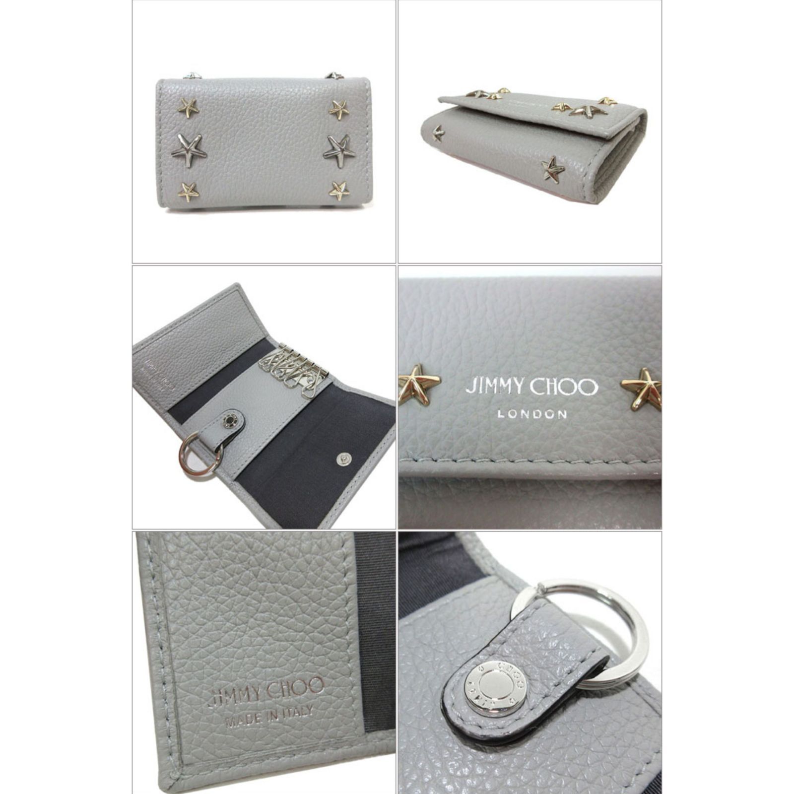 ジミーチュウ キーケース JIMMY CHOO スタースタッズ レザー 6連 キー