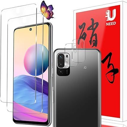 爆買い，送料無料 【2+2枚セット】xiaomi Redmi Note 10 JE/XIG02 用のガラスフィルム（2枚）+カメラフィルム（2枚）Redmi Note 10T 用の フイルム 強化液晶保護フィルム ワンタッチ貼付け/気泡ゼロ/ケースと干渉せず 応募券