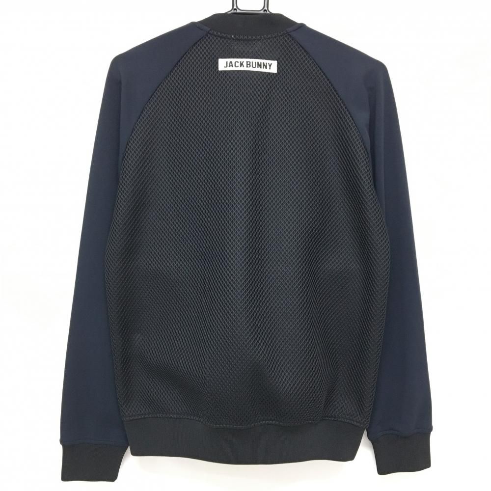 超美品】ジャックバニー ジャケットブルゾン 黒×ネイビー 身頃