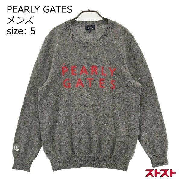 PEARLY GATES パーリーゲイツ カシミヤ 長袖ニットセーター ビッグロゴ 