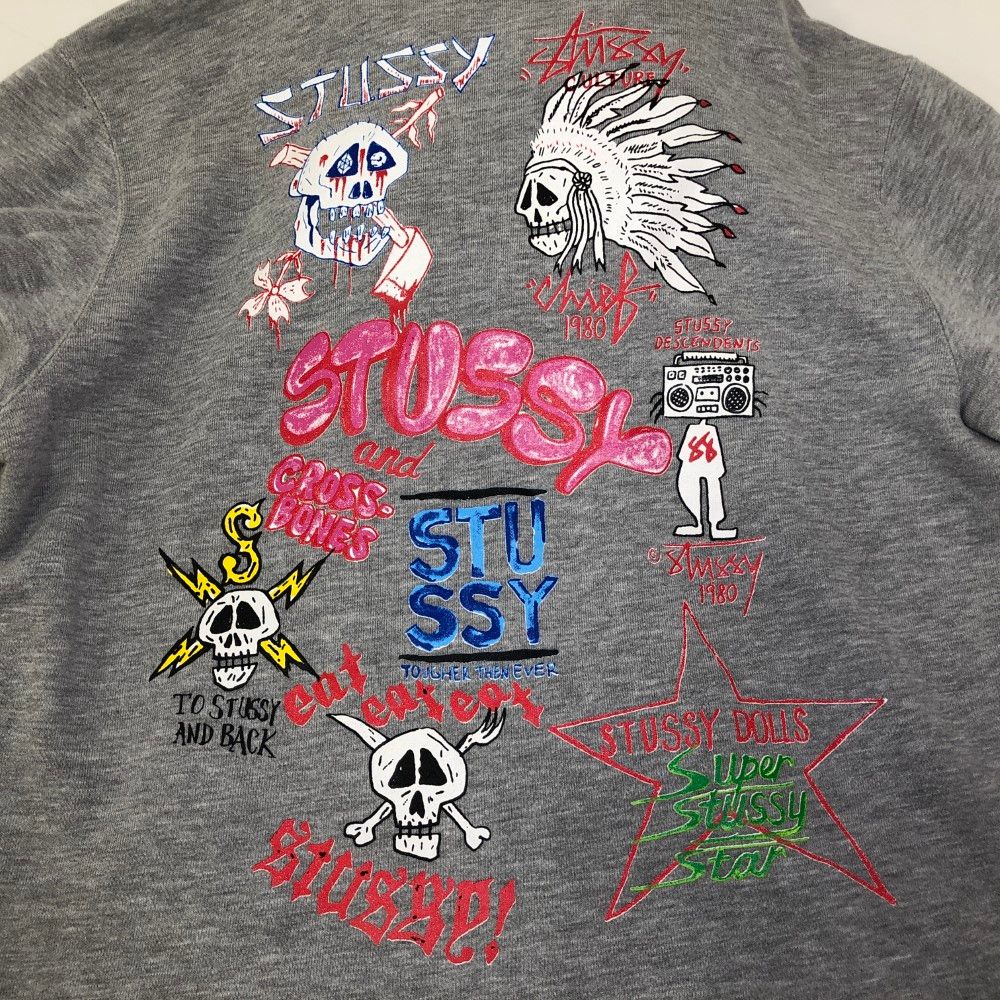 07w6004 ステューシー STUSSY スカルデザイン パーカー ジップ 07w6004 ステューシー STUSSY スカルデザイン パーカー ジップ