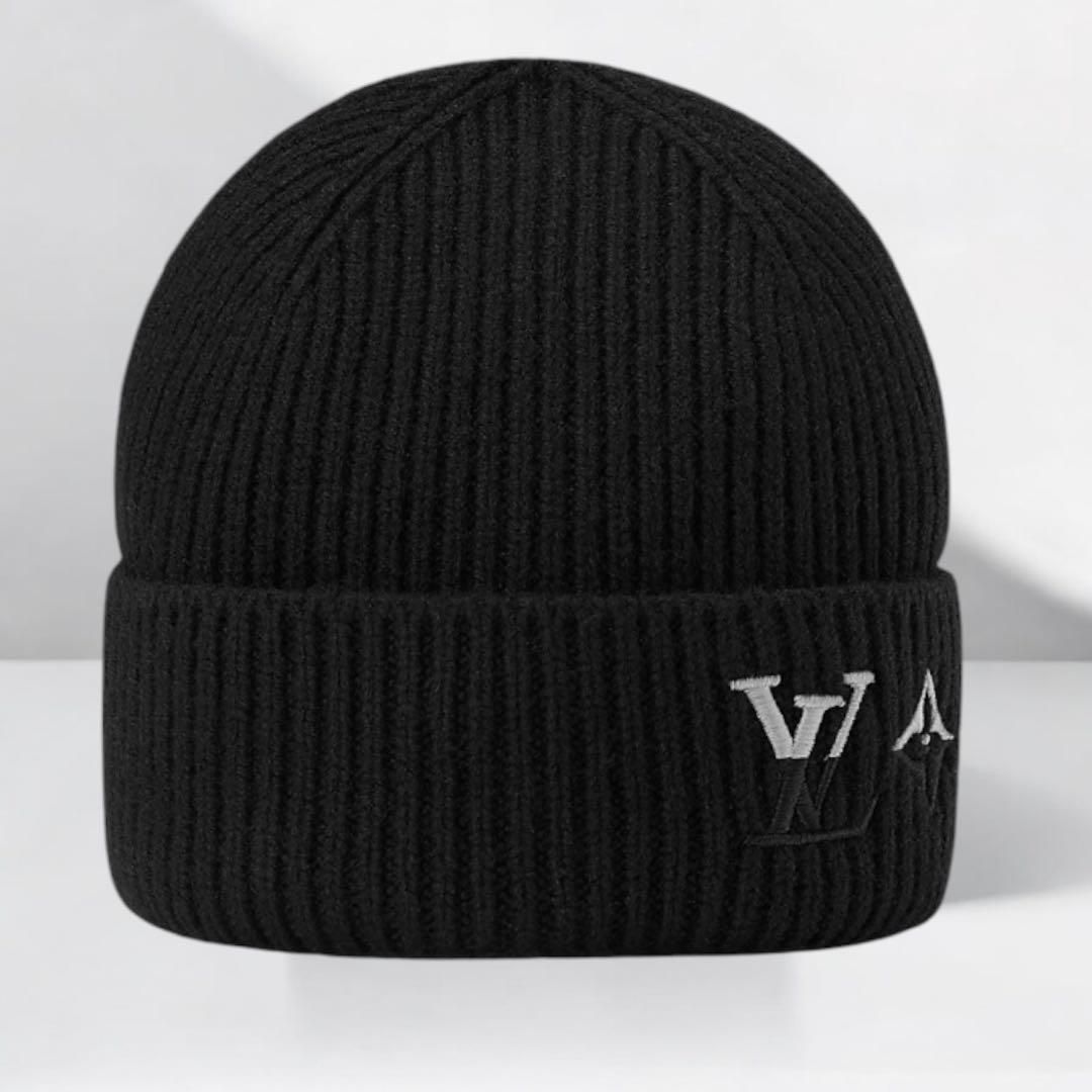 ヴィトン デュアル ロゴ刺繍 カシミアビーニー キャップ M79081 帽子