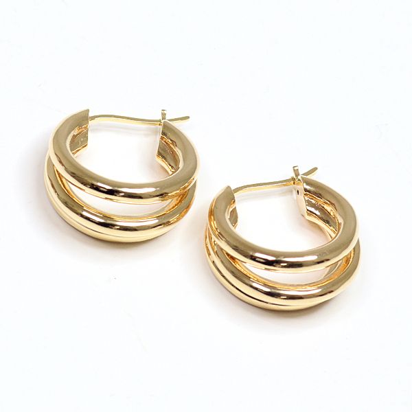 『USED』 K18 フープ イヤリング 2.4g ダイヤモンド フープピアス K18 ホワイトゴールド WG ピアス