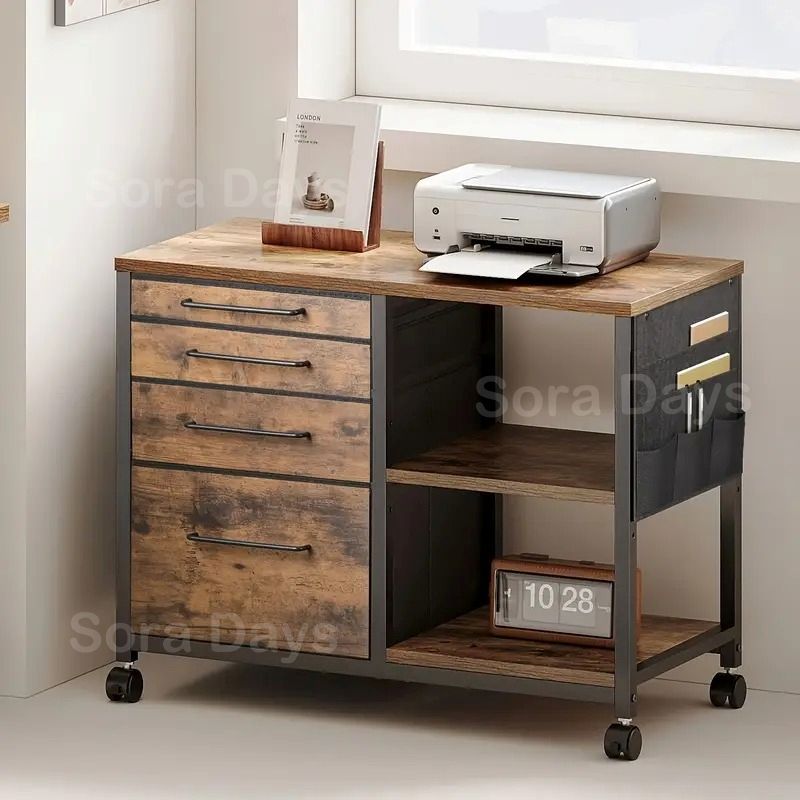 DULTON ONLINE SHOP | WOODEN CABINET WITH CASTORS 4 LAYER