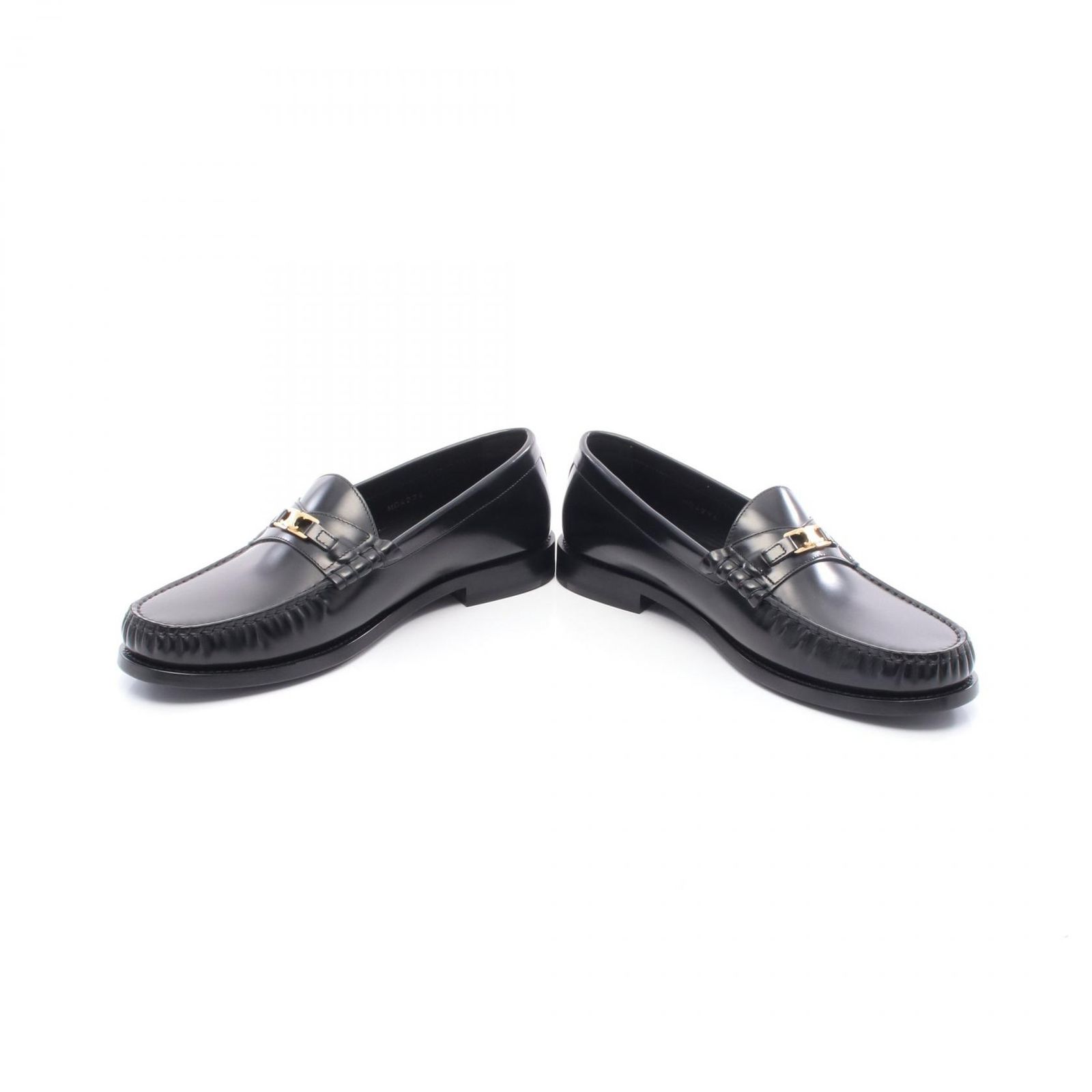 CELINE 黒レザー ポインテッドトゥ ローファー 36 CELINE ブラックレザー ローファー CELINE 黒レザー ポインテッドトゥ