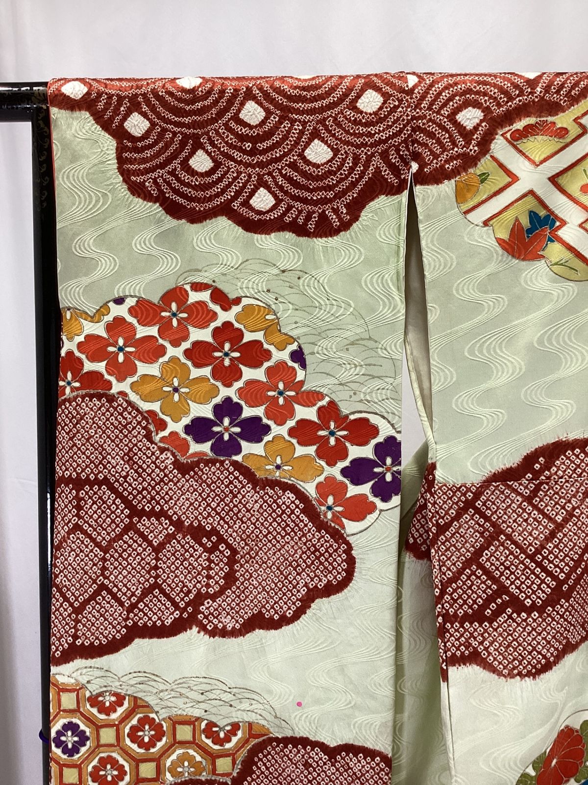 平和屋着物□豪華振袖 作家物 ろうけつ染 草花文 正絹 逸品 CAAP1818ze