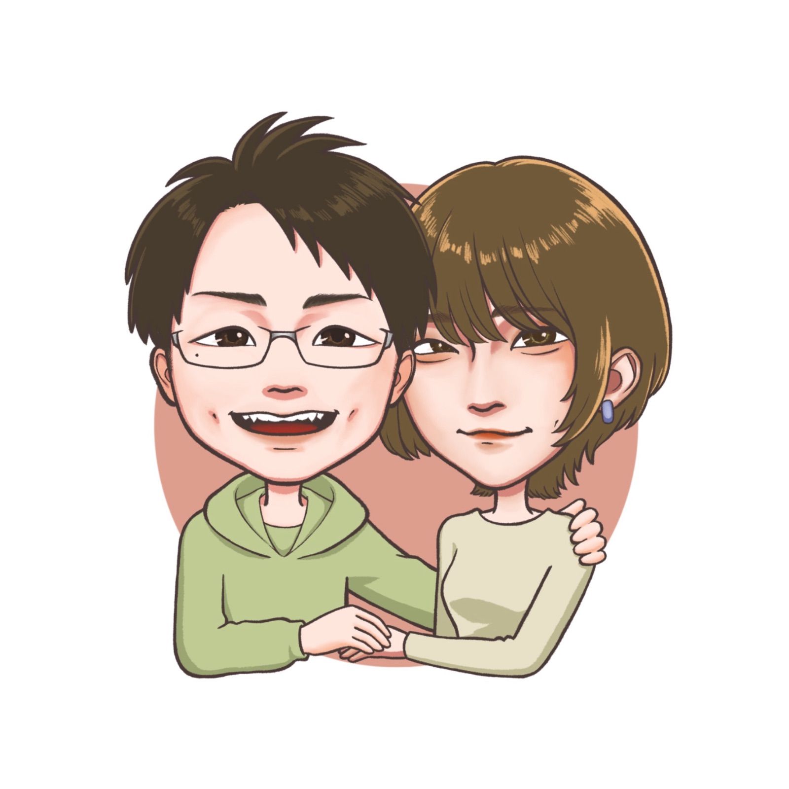 2名様用似顔絵オーダー専用ページ受付中( ¨̮ )‪ ＊ 似顔絵 オーダー‬