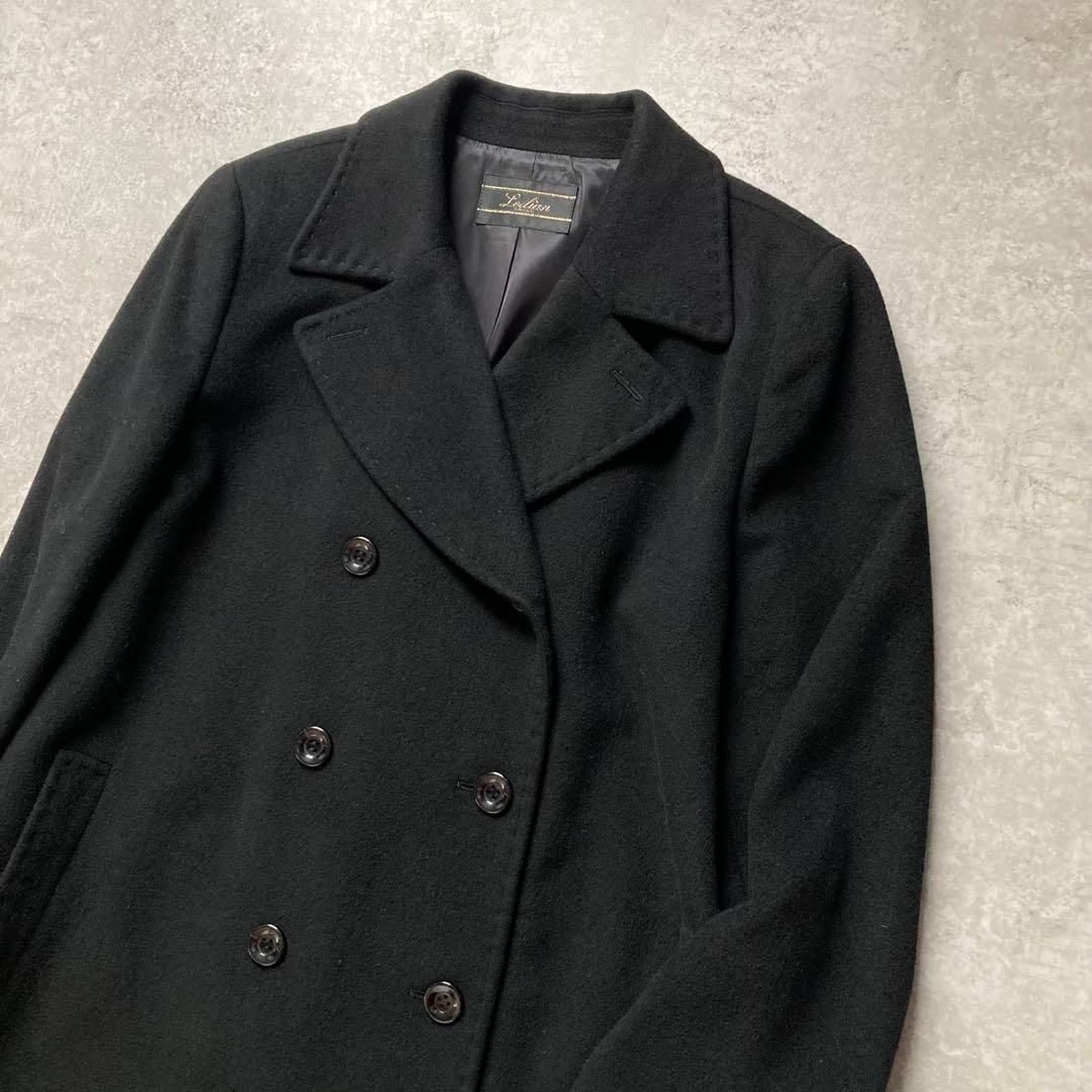 レリアン　カシミヤ 100% コート　サイズ13 + XL レリアン カシミヤ100％ コート 大きいサイズ 13 グレー スタンド