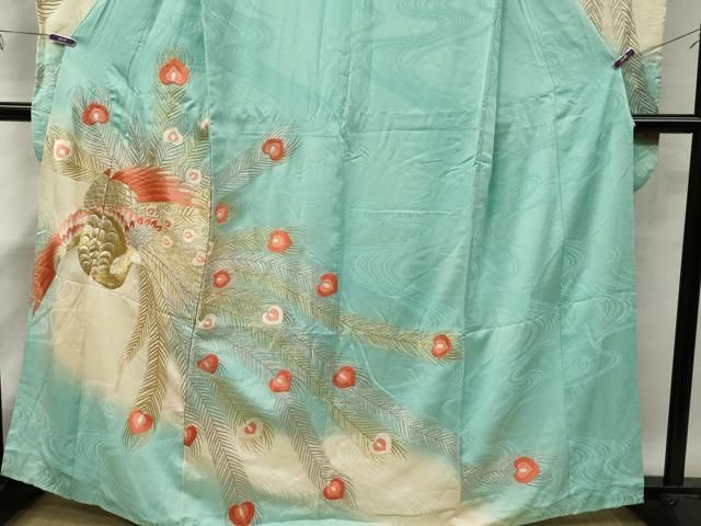 平和屋野田店 訪問着 孔雀牡丹花文 暈し染め 金彩 逸品 BAAJ4409gt(