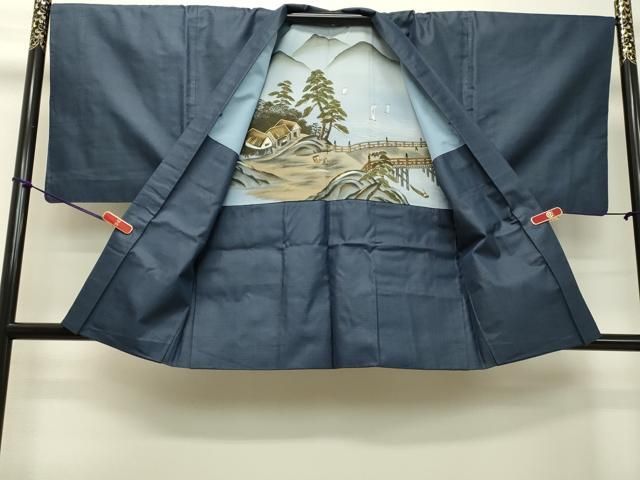 平和屋着物○男性 紬 アンサンブル 100亀甲 総詰め 正絹 逸品