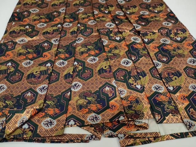 平和屋着物●男性 馬乗り袴 吉祥花鳥文 龍 金糸 DAAW5355ud