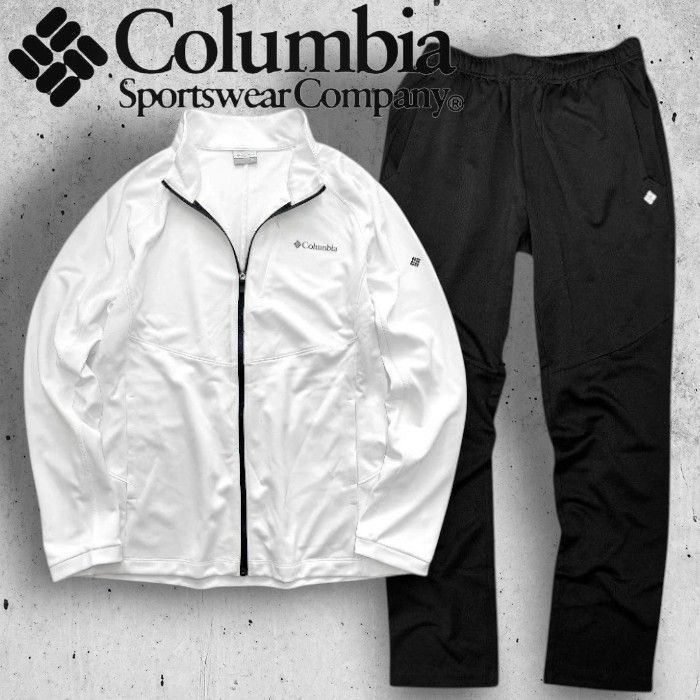 Columbia Sportswear コロンビア スポーツウェア ストレッチ ジャージー ジャケット パンツ セットアップ ジャージ ウェア アウトドアウェア CY1YMG201 YMG701 白×黒 ▲031 30529h09