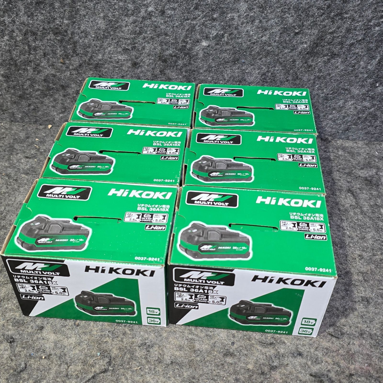 大 まとめ売り ♥品6個セット ハイコーキ HIKOKI 旧 日立工機 リチウムイオンバッテリー 36V|2.5Ah BSL36A18X 桶川店
