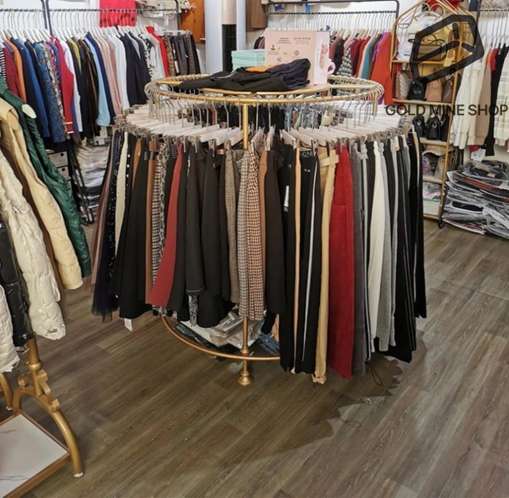 回転ハンガーラック 衣類収納 ラウンドハンガー 総耐荷重100kg 頑丈