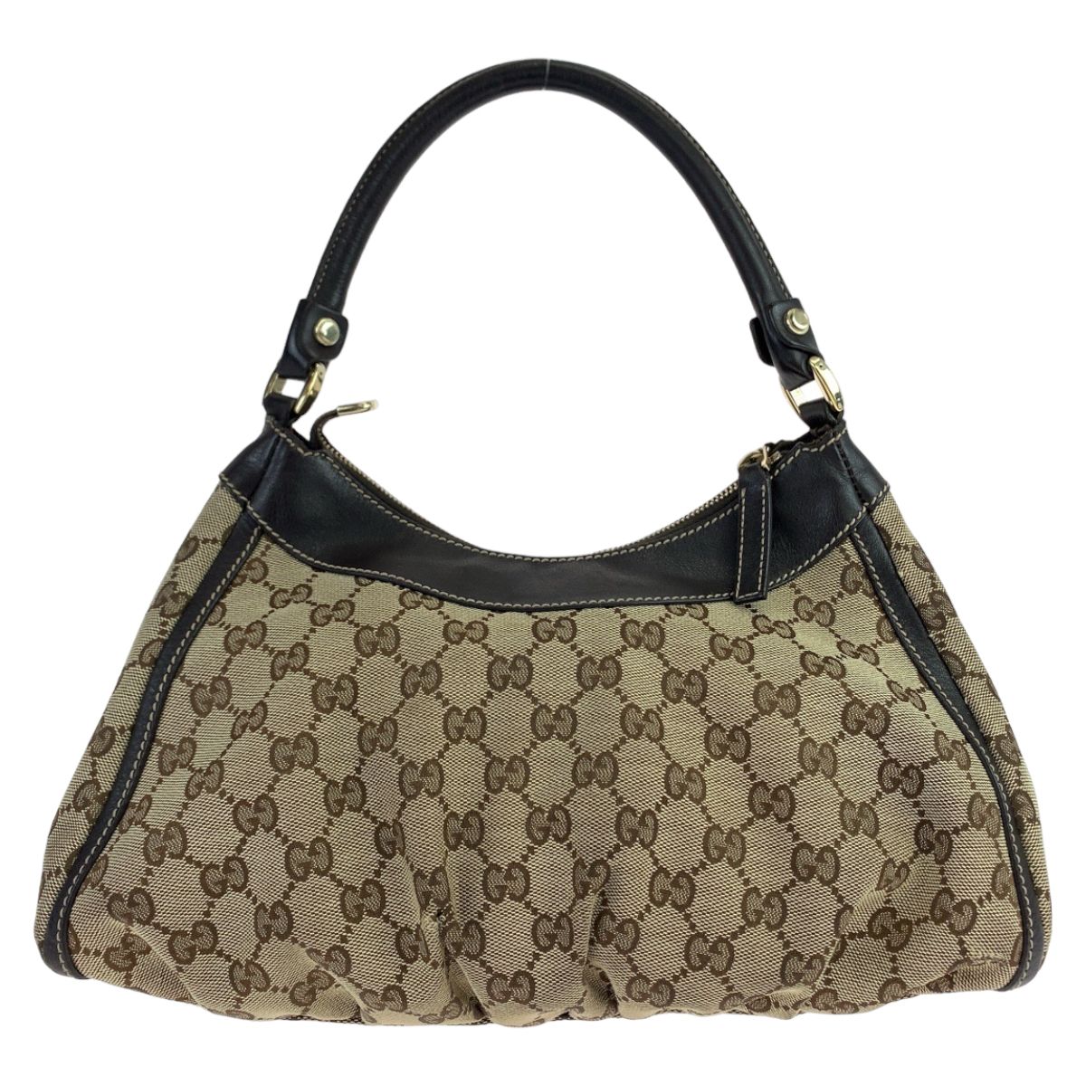 GUCCI グッチ アビー ベージュ ブラウン 茶 ゴールド金具 GGキャンバス 