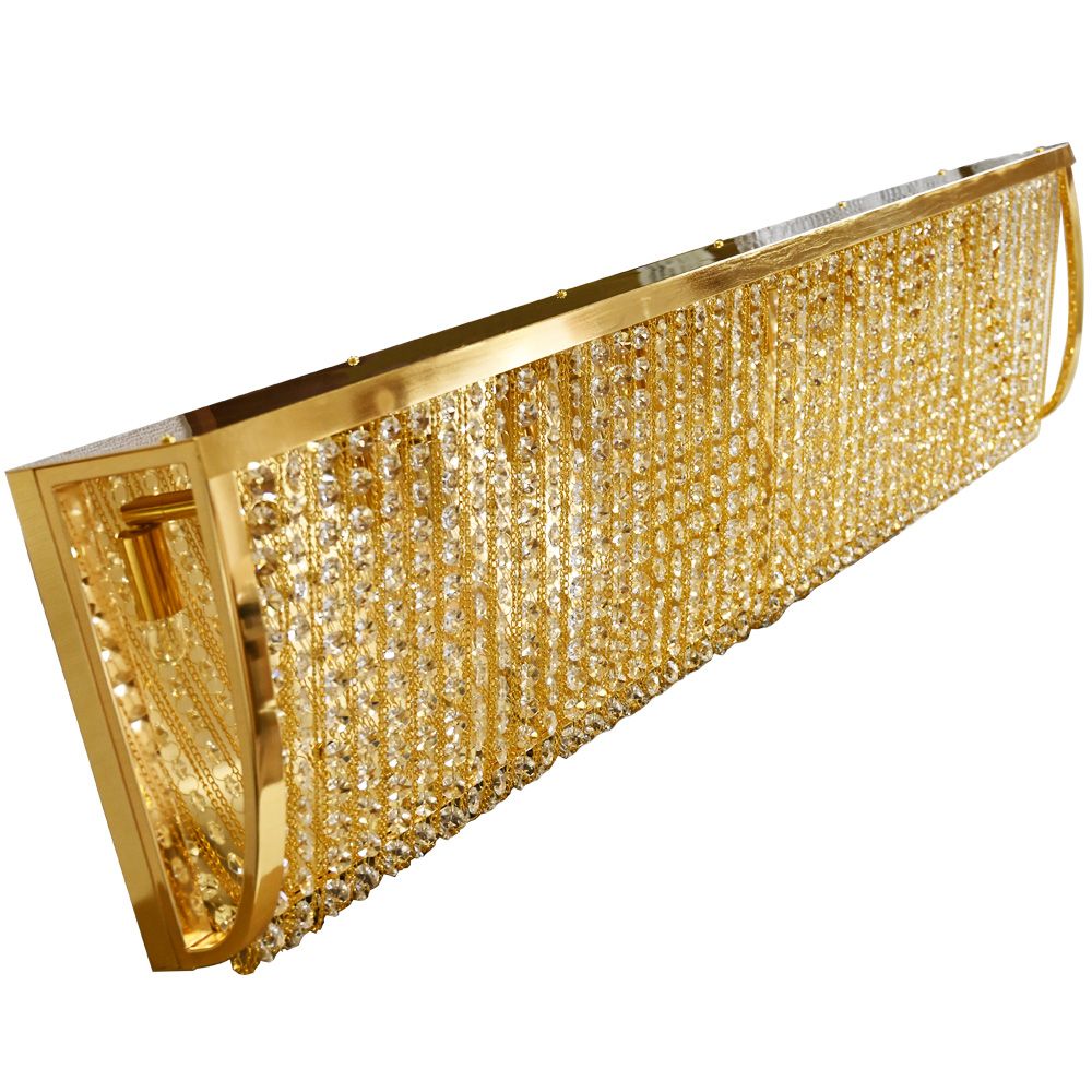 シャンデリア 120cm ナイアガラ ゴールドメッキ クリスタル デコトラ 観光バス アートトラック レトロ ナイアガラシャンデリア クリスタルビーズ