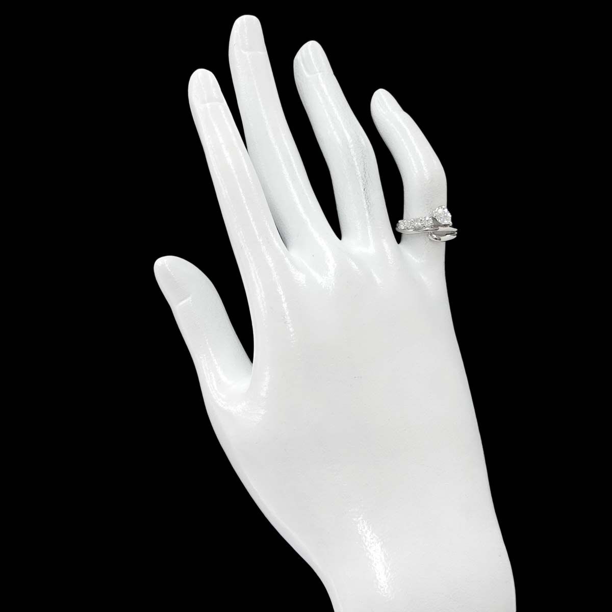 タサキ TASAKI 8号 リング ダイヤ 0.39ct/0.28ct Pt プラチナ 田崎真珠  