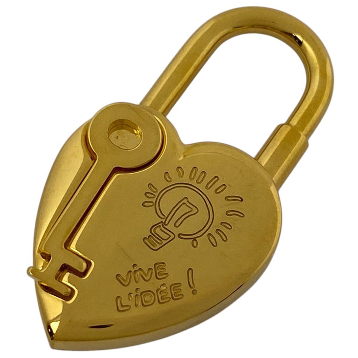 エルメス HERMES ヴィヴィリデ ハートカデナ チャーム ペンダントトップ ファンタジー ハート キー 2004年 バッグチャーム GP ゴールド レディース
