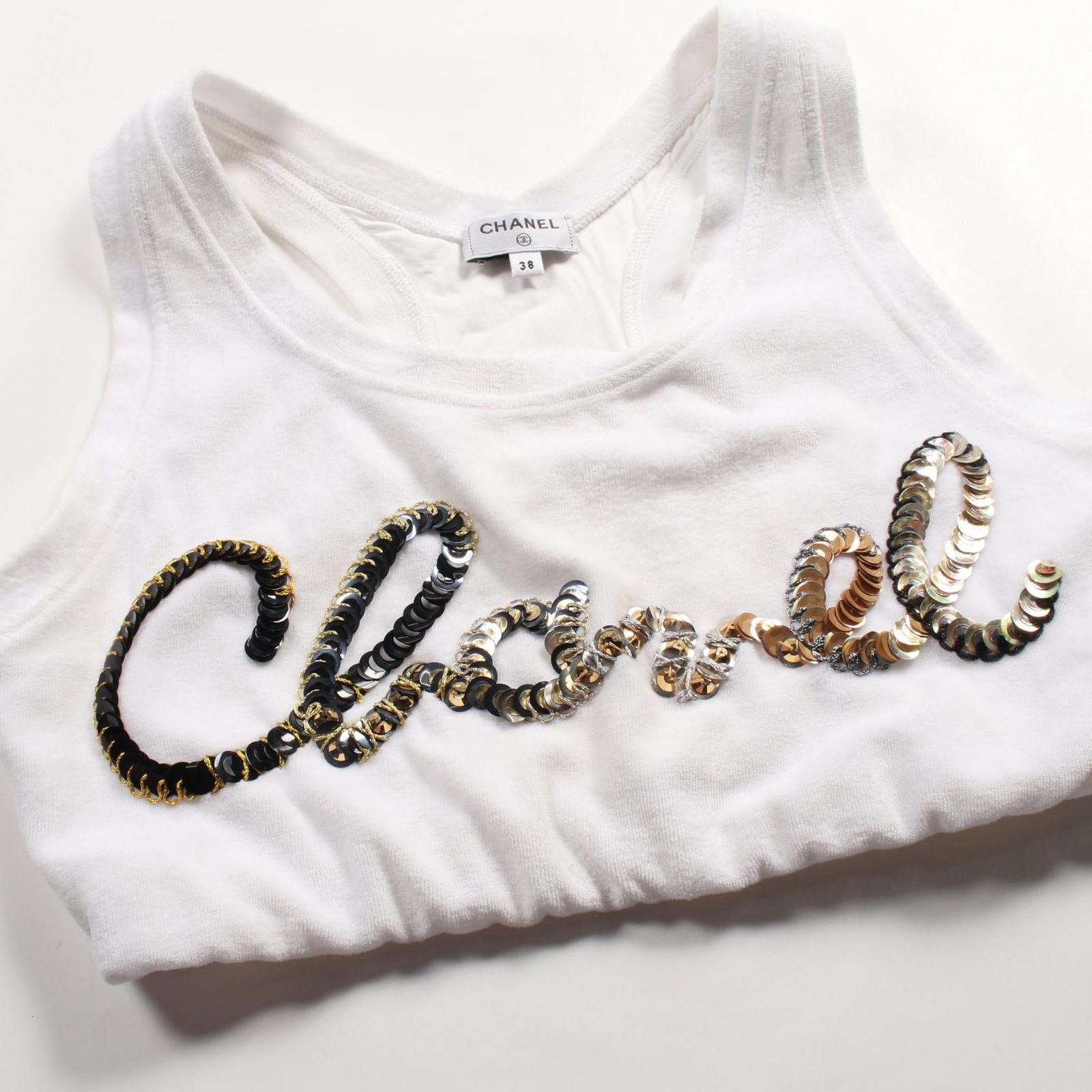 シャネル CHANEL タンクトップ P72665V64316 コットン トップス