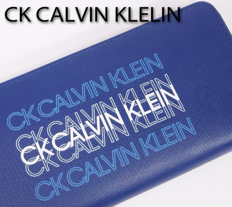 CKカルバンクライン CK CALVIN KLEIN 牛革 ラウンドファスナー 長財布