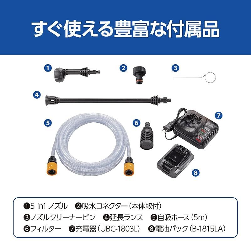 電源が無い場所でも手軽に洗浄