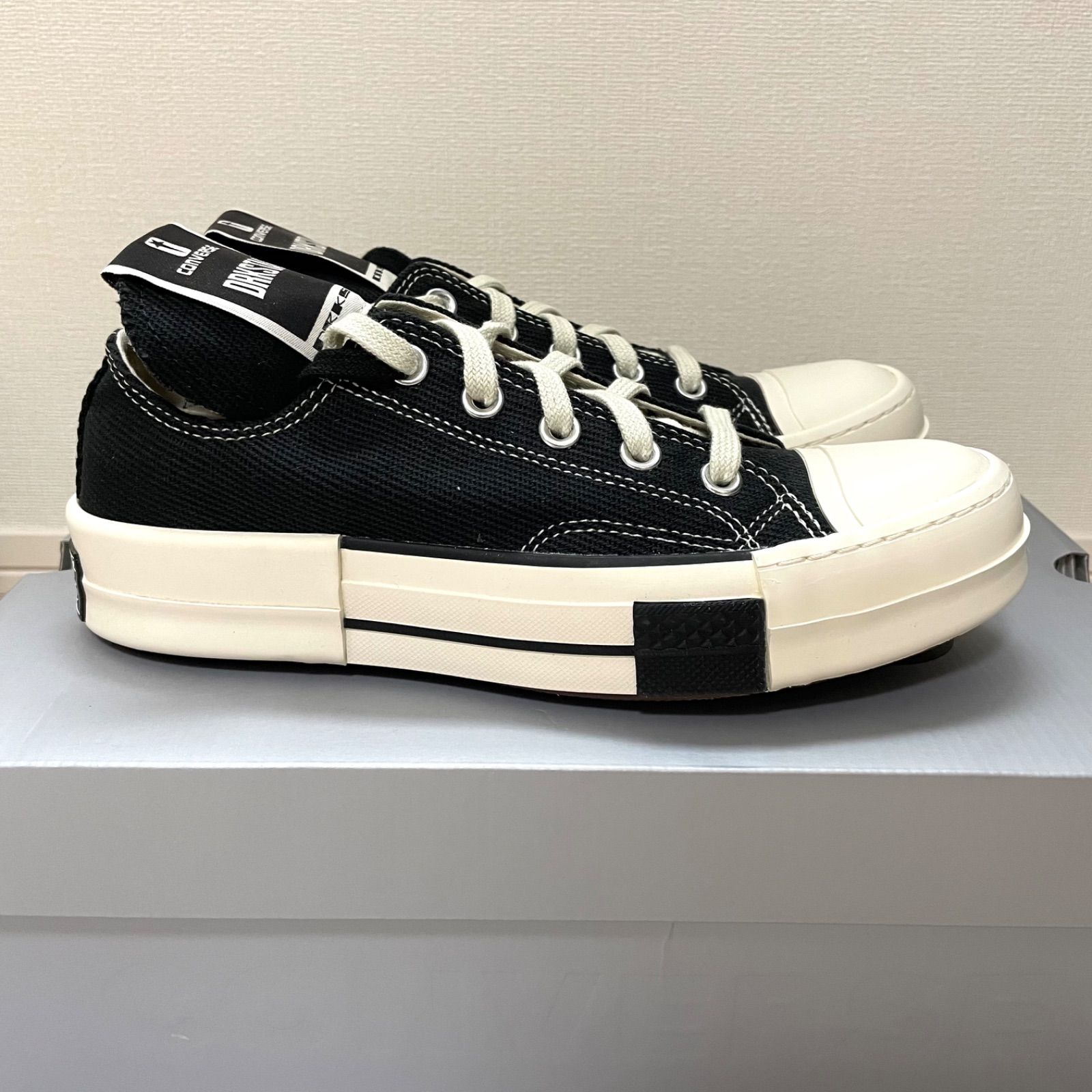新品未使用】コンバース リックオウエンス スニーカー ブラック 24.5cm 