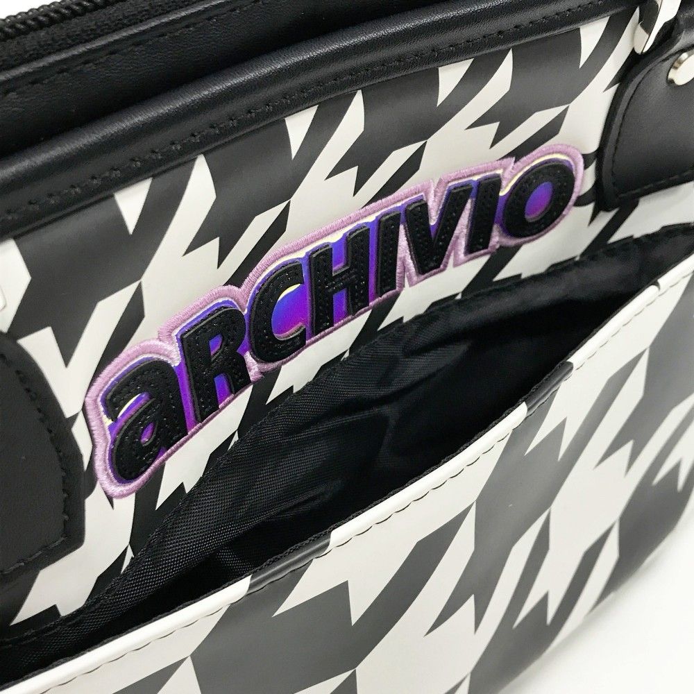 ARCHIVIO アルチビオ  カートバッグ 千鳥総柄 ホワイト系  [240101478973] ゴルフウェア ストスト ARCHIVIO アルチビオ カートバッグ 千鳥総柄 ホワイト系