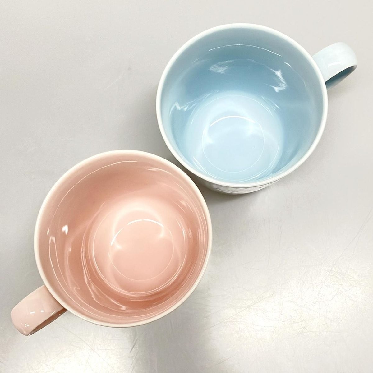 ROYAL COPENHAGEN ロイヤルコペンハーゲン 食器 - ライトブルー×ライトピンク マグカップ×2点 フラワーエンブレム