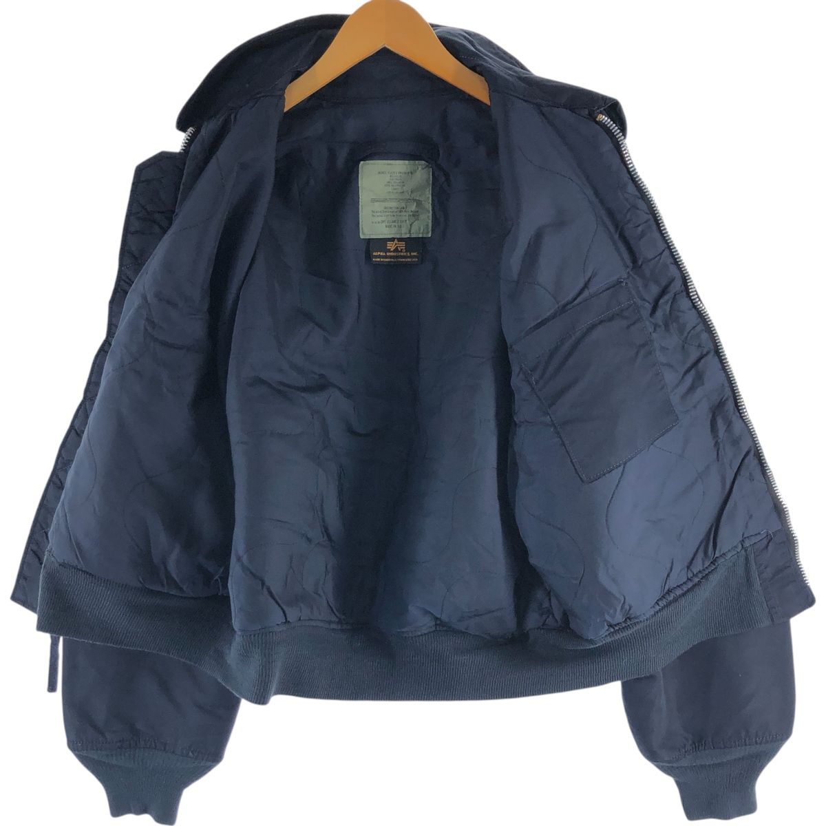 民間品 ALPHA CWU-45P ネイビー ミリタリージャケット 民間品 ALPHA 中綿入り CWU-45P ネイビー ミリタリージャケット ALPHA