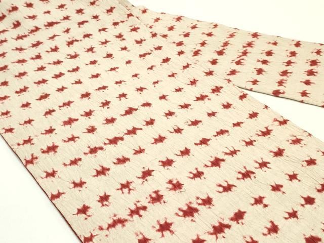 平和屋着物●九寸名古屋帯 紬地 絞り 霞文 正絹 DAAY0149ob