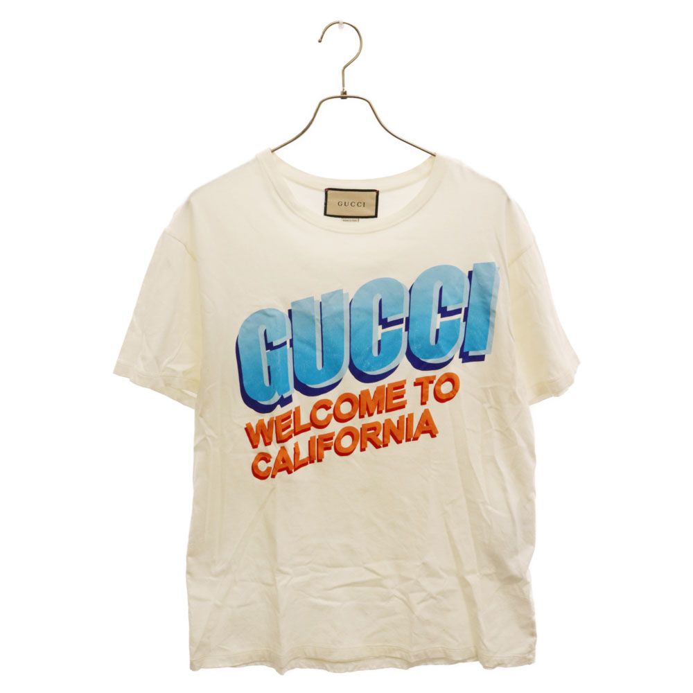 GUCCI (グッチ) 22SS Cotton jersey T-shirt コットンジャージー Tシャツ カットソー ホワイト 615044  XJEEB - メルカリ