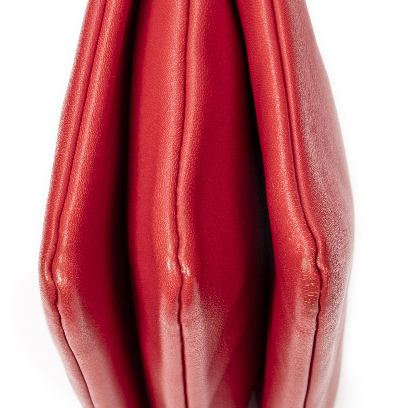 CELINE セリーヌ小トリオクロスボディ赤カーフスキンレザーAB