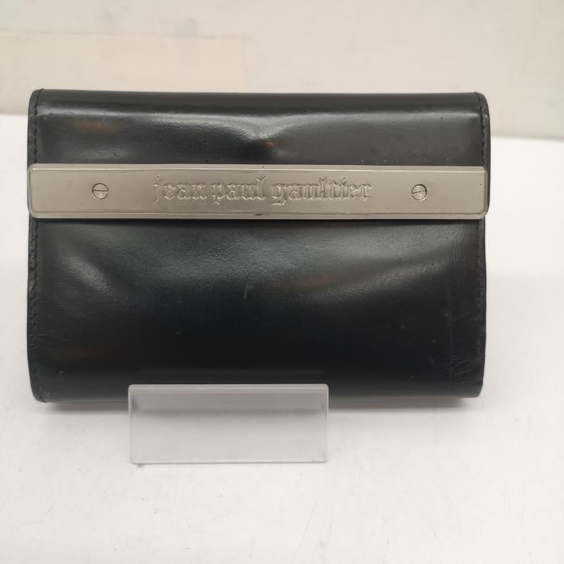 Jean Paul GAULTIER 長財布 ロゴプレート ブラック　カード Jean Paul Gaultier ジャンポールゴルチエ 財布 二つ折り 90s