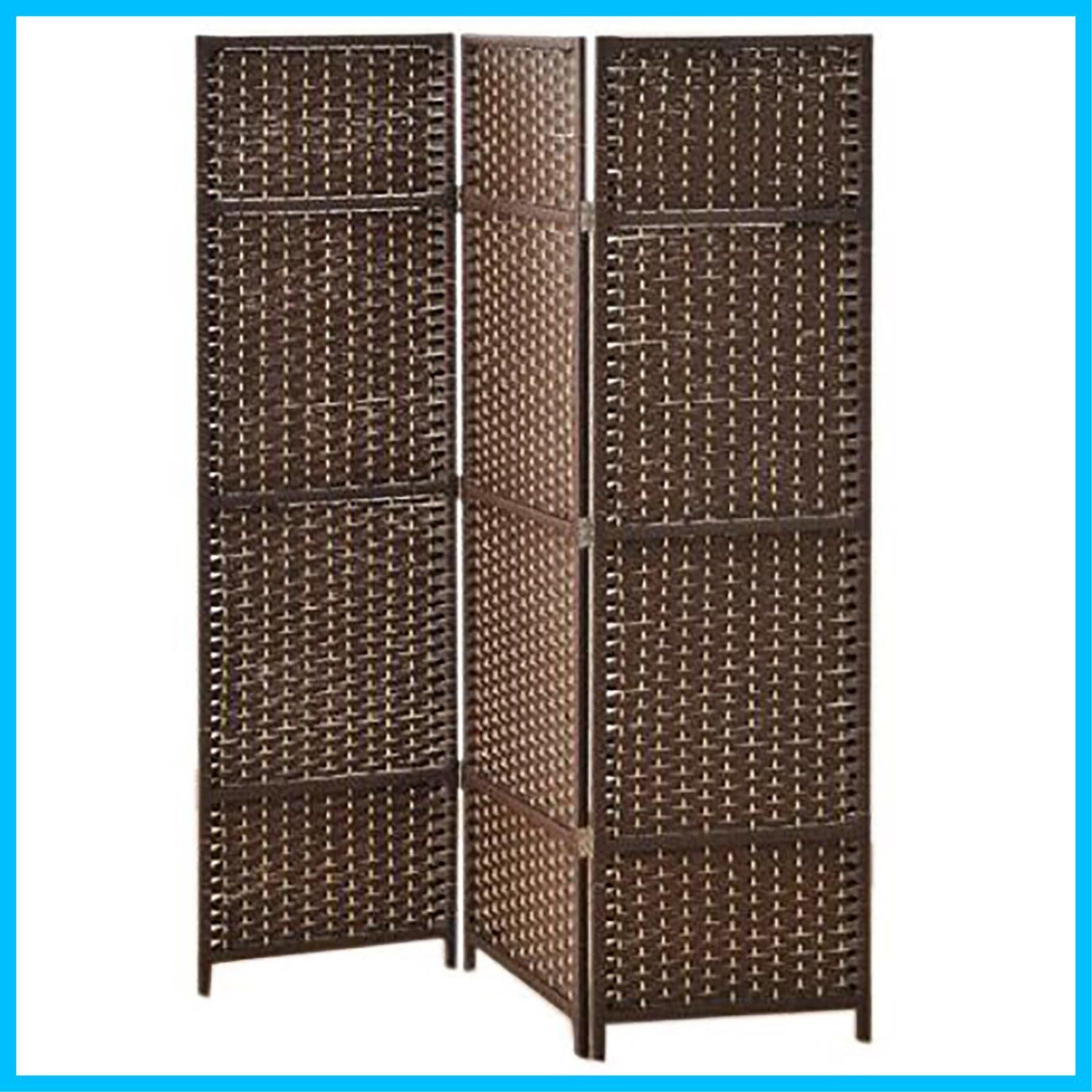 商品 飲食店 在宅勤務 DSSCR-3 DBR ダークブラウン 完成品 コンパクト収納 軽量 幅120.5×奥行2×高さ148cm 3連 パーテーション 山善 YAMAZEN