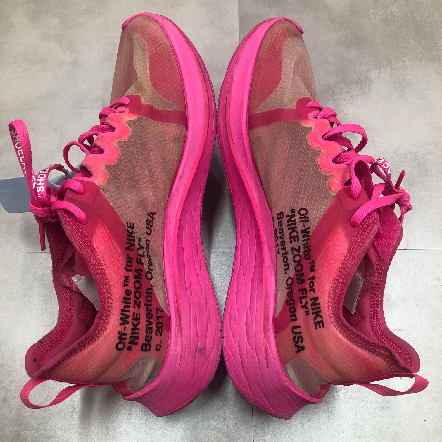 Off-White Nike Zoom Fly Pink AJ4588-600 コラボ ズームフライ 