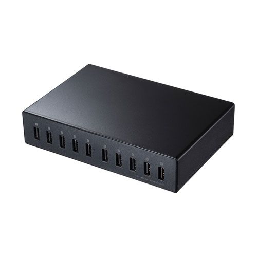 サンワサプライ USB充電器 10ポート 合計20A 高耐久タイプ ACA-IP68