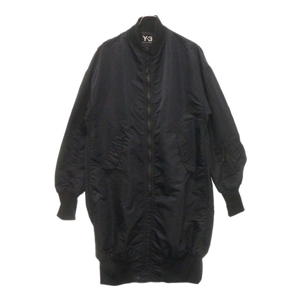 Y-3 (ワイスリー) LONG BOMBER COAT バックロゴ ナイロン ロング ボンバーコート ジャケット ブラック CY6923