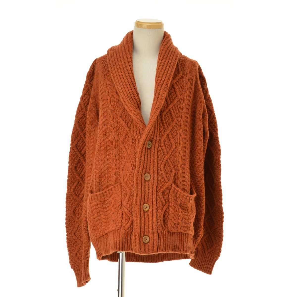 【snowpeak】KN-21AU201 Alpaca Knit Cardigan (Maloon) アルパカ ニット カーディガン長袖カーディガン