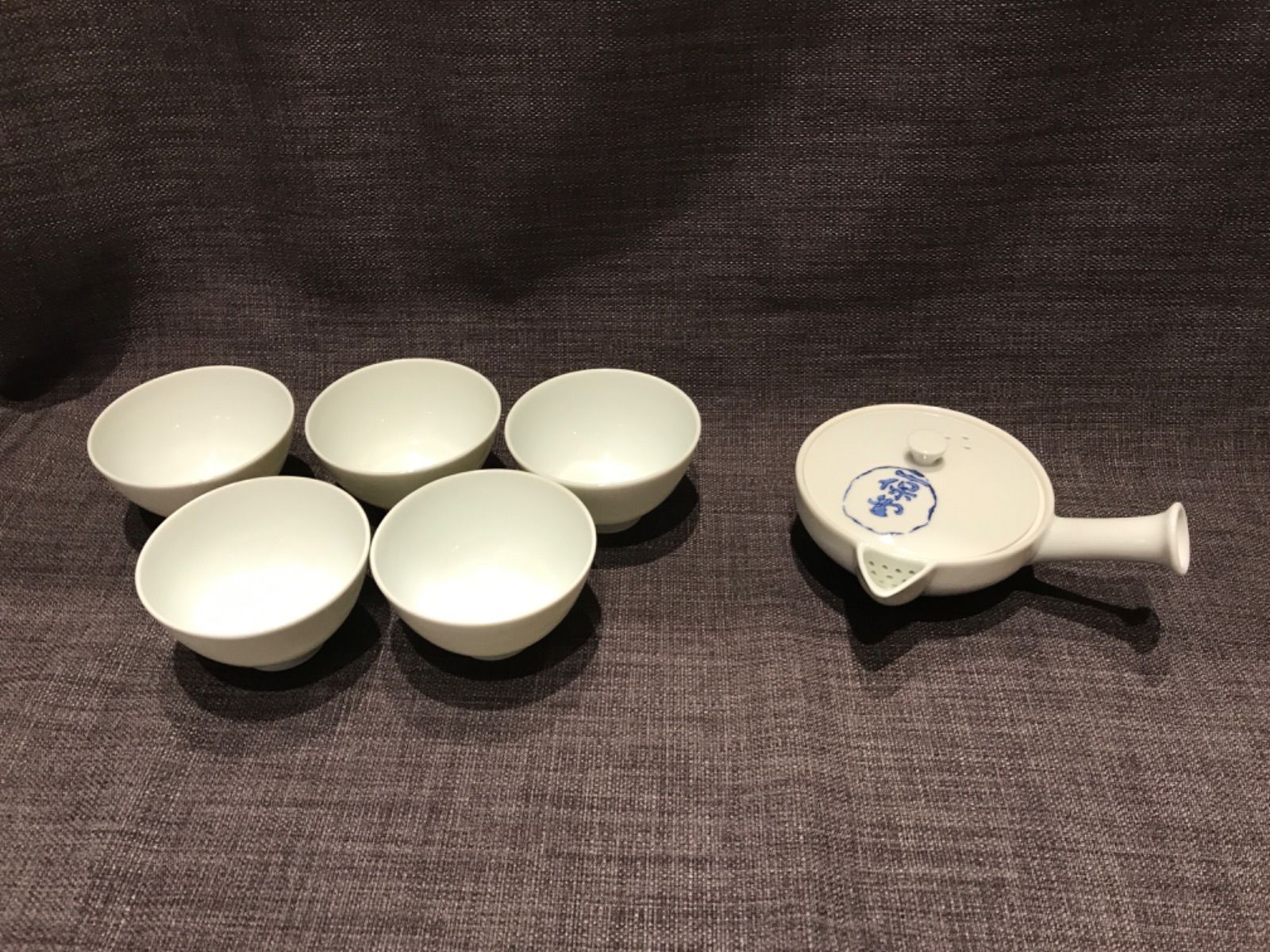 天目風、急須、茶碗セット 天目風、急須、茶碗セット