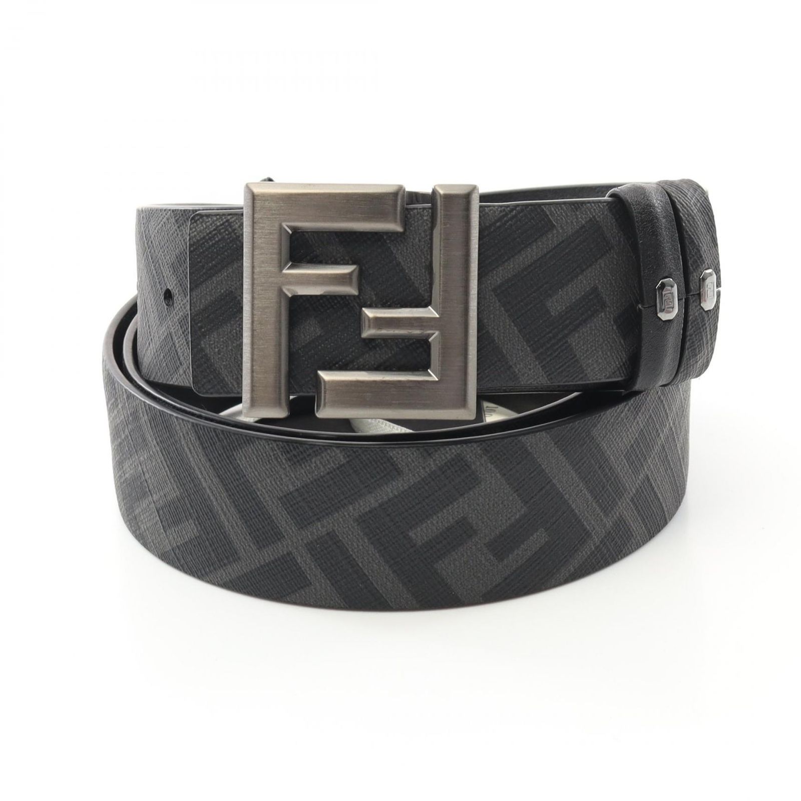 フェンディ FFロゴ レザー PVCコーティング キャンバスベルト FENDI - アウトレット フェンディ FENDI ベルト FFロゴ レザー