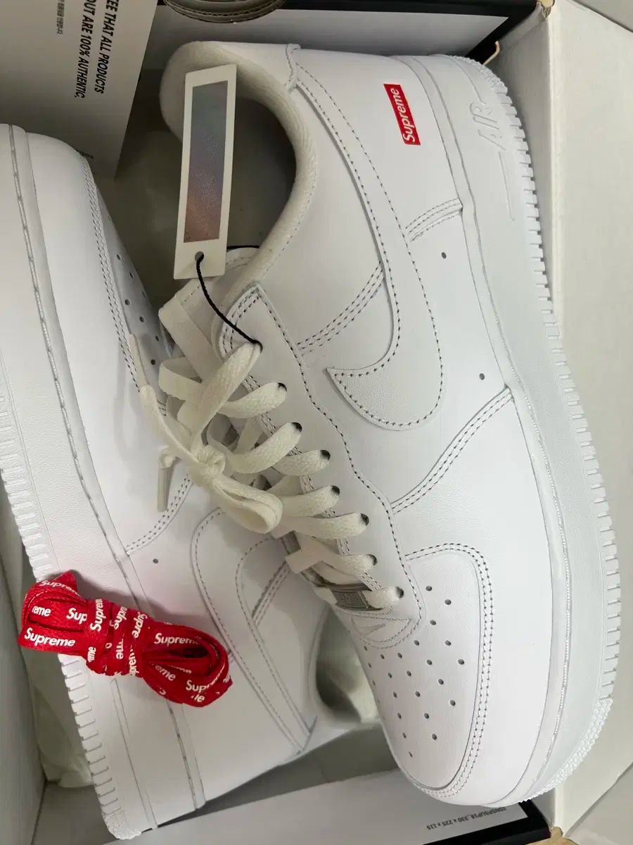 NIKE ナイキ エアフォース Supreme シュプリーム 白 285
