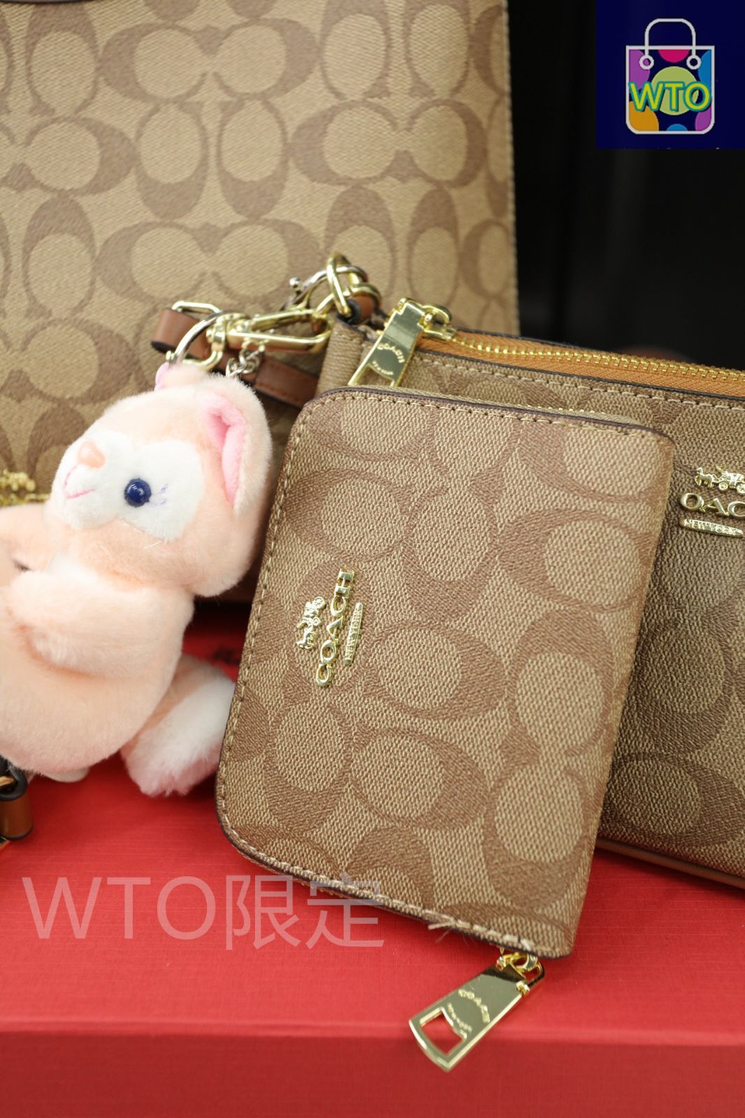本日特価] 3点セット Coach コーチ トートバッグ + マージャン
