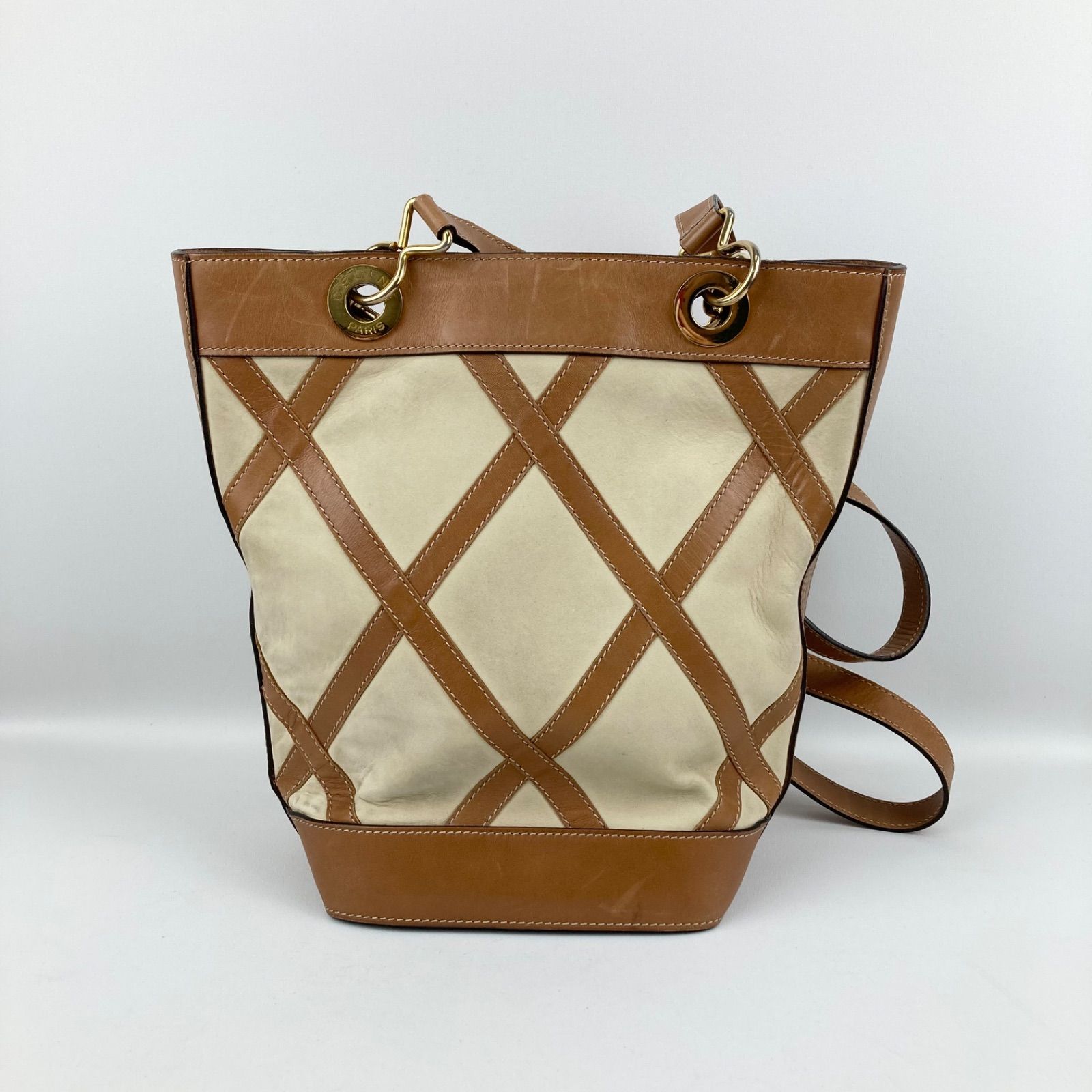 CELINE セリーヌ バケツ型 ショルダーバッグ トートバッグ ベージュ 