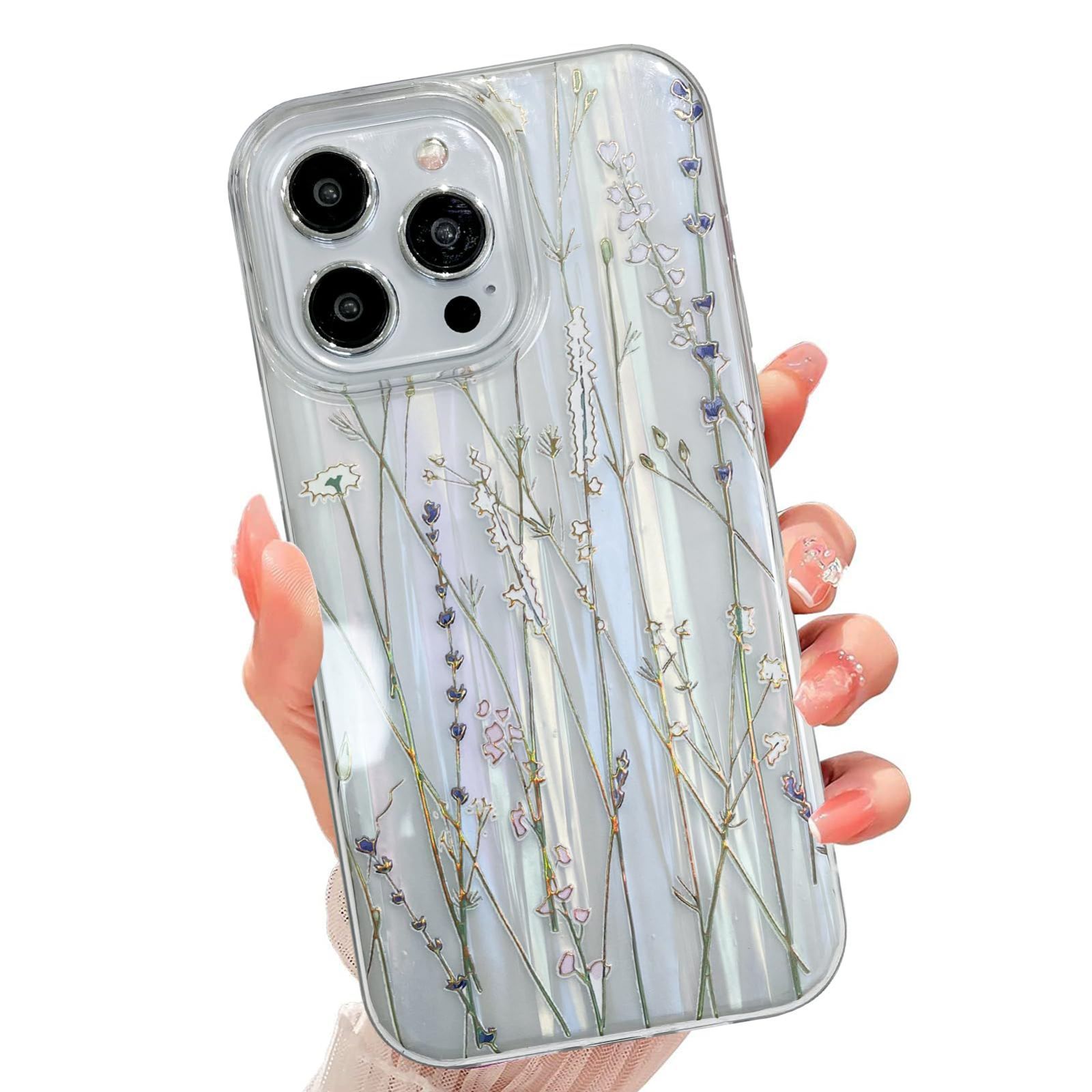 XORITD iPhone 14 Pro ケース スマホケース クリア 花柄 ヤナギの葉 透明 ソフト カバー 人気 シンプル おしゃれ 耐衝撃 全面保護 軽量 薄型 傷防止背面 大人 TPU素材 カメラレンズ保護 ギフト アイ