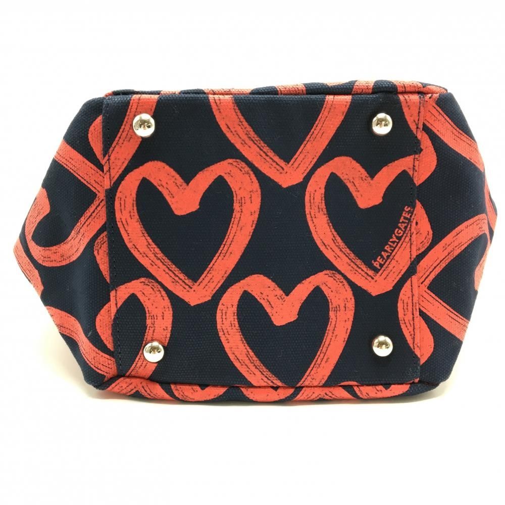 Amazon | [パーリーゲイツ] ユニセックス カートバッグ落書きハート柄 カートBAG W180×H220×D145 / 053-2181306  120_ネイビー FR | PEARLY GATES(パーリーゲイツ) | ラウンドトートバッグ