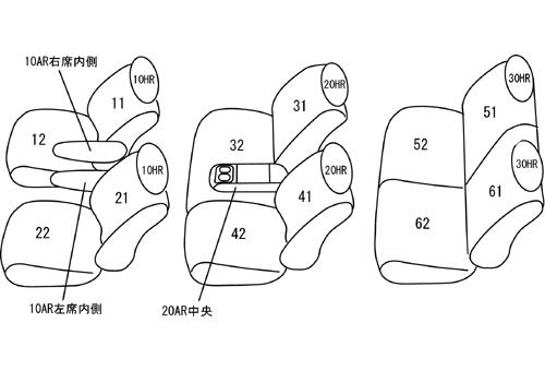 Clazzio クラッツィオ シートカバー ストリームステッチ エクシーガ YA4 YA5 YA9 H21 9～H24 6 EF-8250 BRIGHTFACE_UK