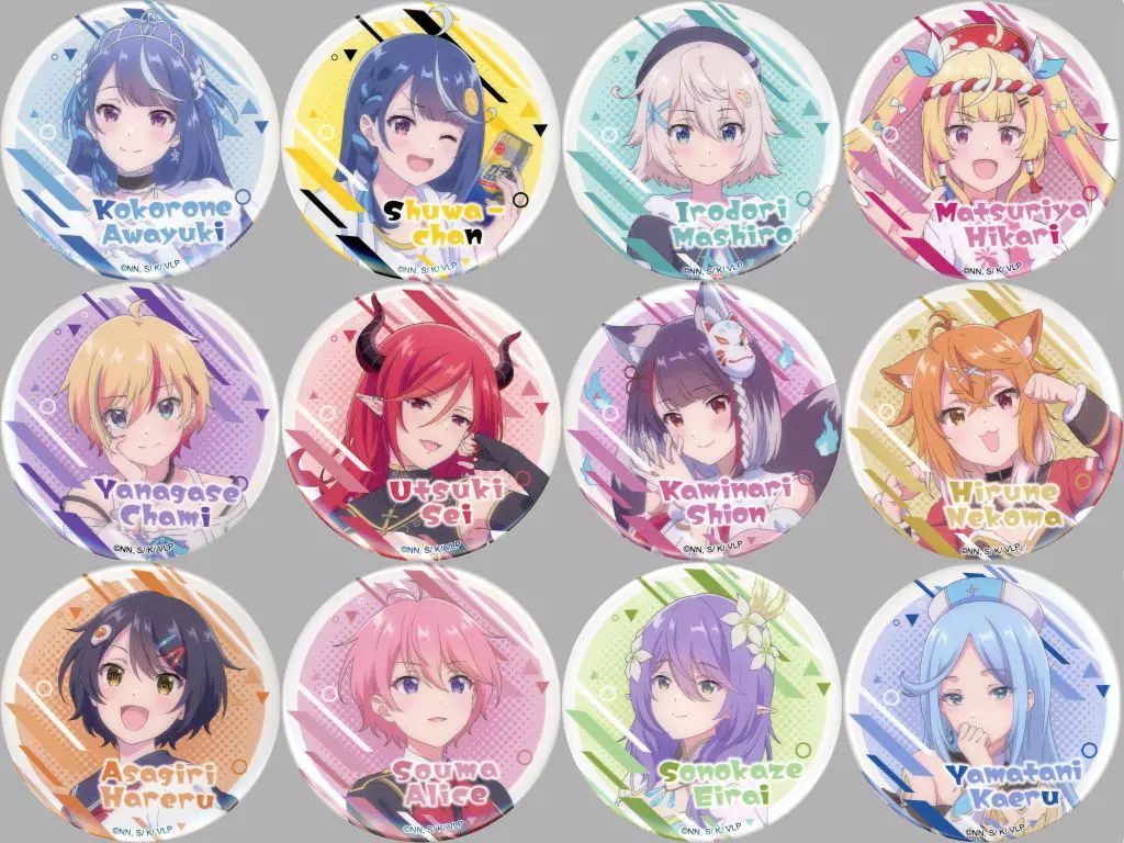 中古】バッジ・ビンズ 全12種セット 「VTuberなんだが配信切り忘れたら