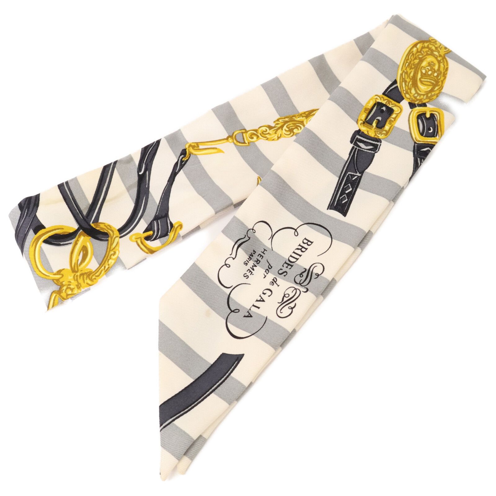 HERMES エルメス BRIDES de GALA 式典用馬勒 シルク ツイリー