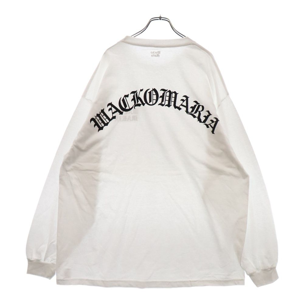 WACKO MARIA (ワコマリア) 24AW CREW NECK LONG SLEEVE T-SHIRT ロゴプリント ロングスリーブ 長袖Tシャツ ホワイト