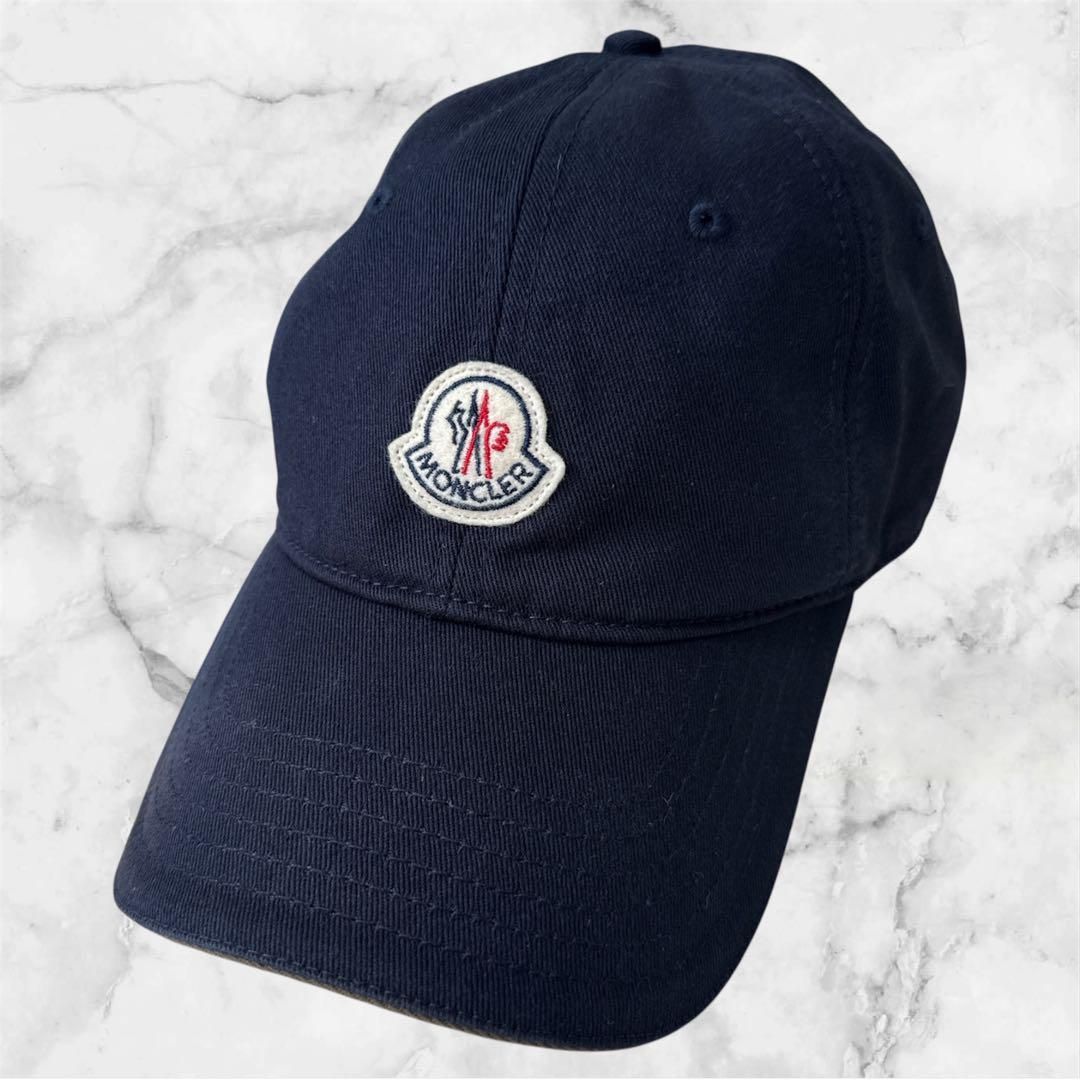 モンクレール　キャップ　紺色　ネイビー モンクレール MONCLER ベースボール キャップ 帽子 紺色